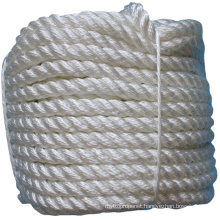 white 18mm 3 strands twisted polyester rope, 100m roll polyester fishing rope